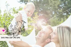 Family SVG - Newborn SVG, Family Round Sign Product Image 4