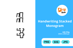 Handwriting Stacked Monogram Product Image 1