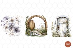 Watercolor Rustic Flowers Clipart Product Image 1