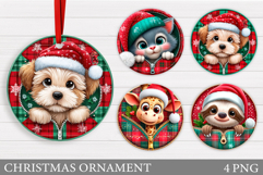 Cute Animals Christmas Ornament. Christmas Ornament Design Product Image 1