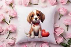 Cute Valentine Dog Clipart, Valentines Day Dog Clipart Product Image 4