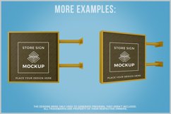 Store Signboard Square Mockup PSD Product Image 4