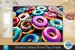 Donuts Cutting Board Sublimation Design Product Image 1