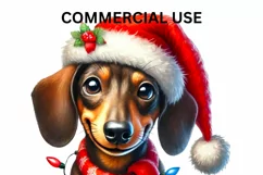 Dachshund Christmas Png, Cute Pet Sublimation Graphics Product Image 5