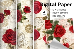 Flower Pattern Background Wallpaper Digital Paper_3 Product Image 1