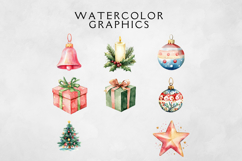 Watercolor Cute Christmas Clipart Pack | 26 PNG Product Image 4