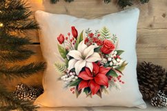 Christmas Flowers Watercolor Clipart, Christmas PNG Product Image 4