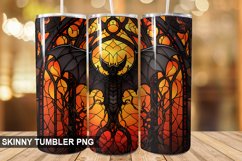 Stained Glass Halloween Bat PNG Tumbler Design Product Image 1