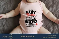 I’m The Baby Brother Svg, Cute Truck Design For Baby Brother Product Image 4