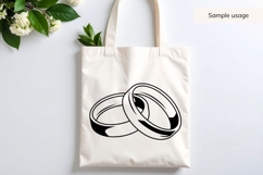 Minimalist Wedding Rings SVG Product Image 4