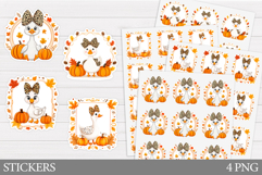 Fall Goose Sticker Printable. Fall Sticker Design Product Image 1