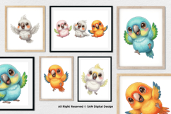 15 Bundle Watercolor Parrot Bird Macaw Parakeet Cockatoo Fly Product Image 4