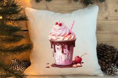 Pink Christmas Coffee Sublimation Clipart, Christmas PNG Product Image 4
