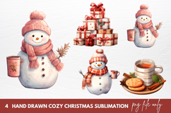 Hand Drawn Cozy Christmas Sublimation Christmas Clipart Product Image 1
