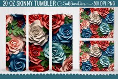 3D Rose Flowers Tumbler - 19 Designs Product Image 5