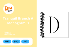 Tranquil Branch Monogram Icon Product Image 1