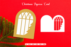 Christmas Card Paper cut SVG - Christmas Papercut Product Image 1