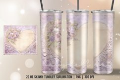 Valentine Heart Tumbler Wrap Sublimation|Skinny Tumbler Product Image 3