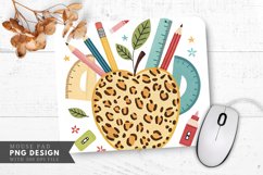 Leopard Spot Apple Design with Colorful Tools Mouse Pad PNG Product Image 1