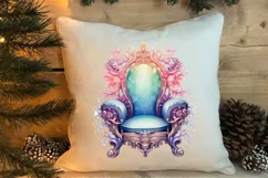 Pink Christmas Fairy Clipart Sublimation, Fairy Christmas Product Image 4