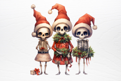 Christmas Skeleton Sublimation PNG Product Image 4