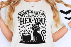 Don't Make Me Hex You Svg, Halloween Witch Svg, Cat Svg. Product Image 5