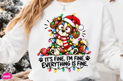 It's Fine I'm Fine Everything is Fine PNG, Christmas PNG Product Image 4