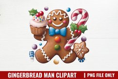 Gingerbread Man Clipart Bundle PNG Product Image 5