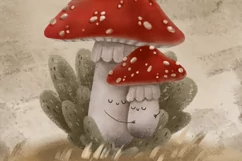 FLY AMANITA MUSHROOM Amanita muscaria, fly agaric hand paint Product Image 4