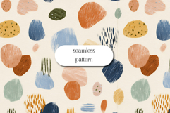 Abstract Shapes Seamless Pattern Modern Colorful Design Product Image 1