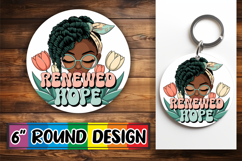 Timeless Circle Keychain Magic, Praying Woman Product Image 1