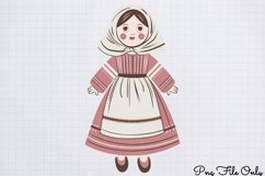 Cute Pink Christmas Watercolor Clipart PNG Product Image 5