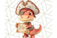 Dinosaur Costume Clipart, Cute Dinos in Halloween Outfits Product Image 4