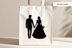 Bride And Groom Silhouette SVG Product Image 4