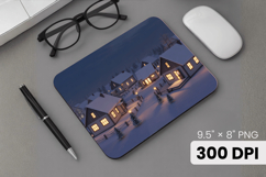 Winter Wonderland Snowflake PNG, Icy Tree Mouse Pad Design Product Image 1