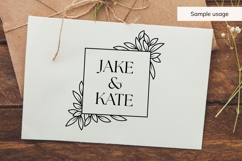 Hand Drawn Wedding Frame SVG With Corner Leaves Product Image 4