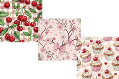 Coquette Cherry Gingham Seamless Patterns | Cute Retro Product Image 4