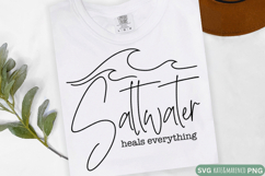 Saltwater Health Everything SVG | Waves SVG | Beach SVG Product Image 1
