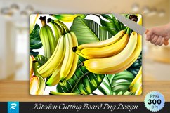 Watercolor Banana Cutting Board Sublimation Design Product Image 1