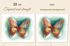 Sublimation Tumbler Design Watercolor Summer Butterfly 8 PNG Product Image 8