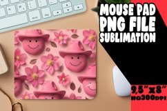 Smiling Flower Pattern Earring Sublimation PNG Product Image 1