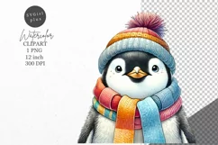 Christmas clipart, Penguin clipart, Winter clipart Product Image 1
