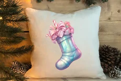 Pink Christmas Fairy Clipart Sublimation, Fairy Christmas Product Image 4