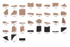 Pieces of torn kraft paper. PNG Product Image 2
