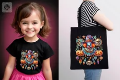 Watercolor Halloween CreepyClown. PNG sublimation Product Image 2