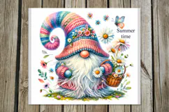 Summer gnomes | flowers Skinny tumbler Sublimation design PL Product Image 4