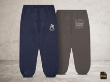Streetwear Sweatpants PSD Mockup Front Back Template Product Image 4