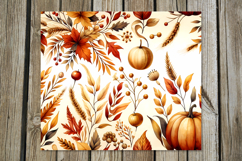 Golden Autumn, Fall | 8 Skinny Tumbler Sublimation designs Product Image 4
