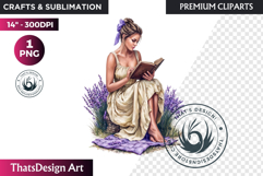 Lavender Clipart PNG, French Country Botanical sublimation Product Image 1