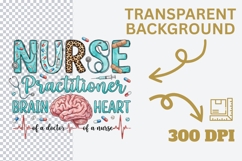 Nurse Practitioner PNG, NP Brain and Heart Sublimation Product Image 4